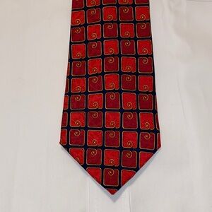 Bullock and Jones Red Silk Tie
